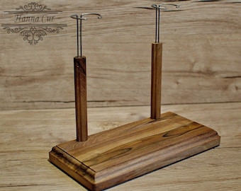 Wide stand for couple dolls custom made Wooden doll stand to order