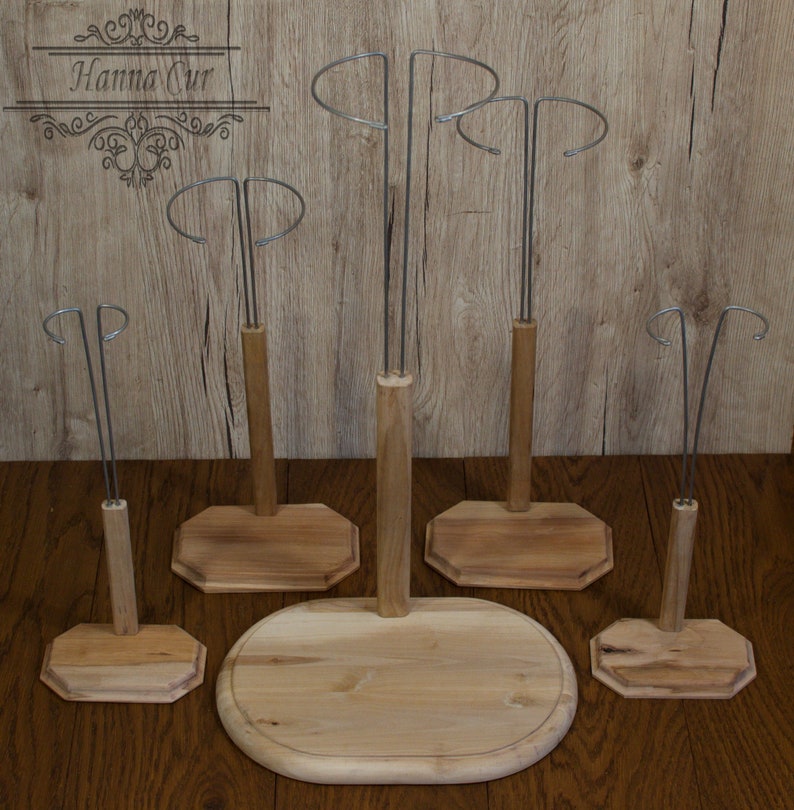 Large Wooden Doll Stands/display Stands Made of Precious Wood | Etsy