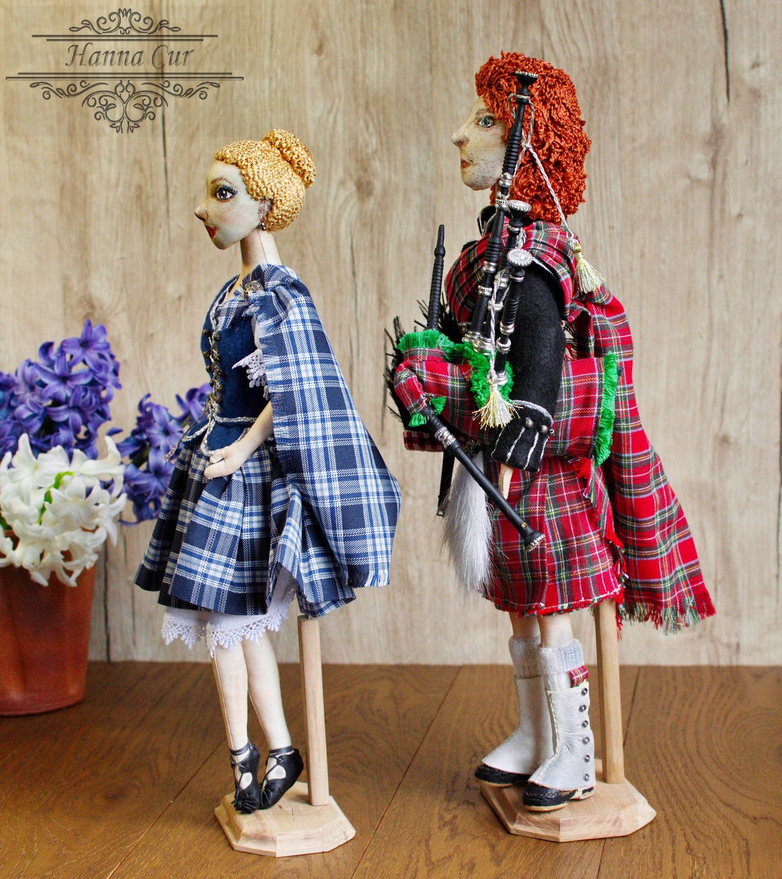 Large Wooden Doll Stands/Display Stands made of precious wood | Etsy