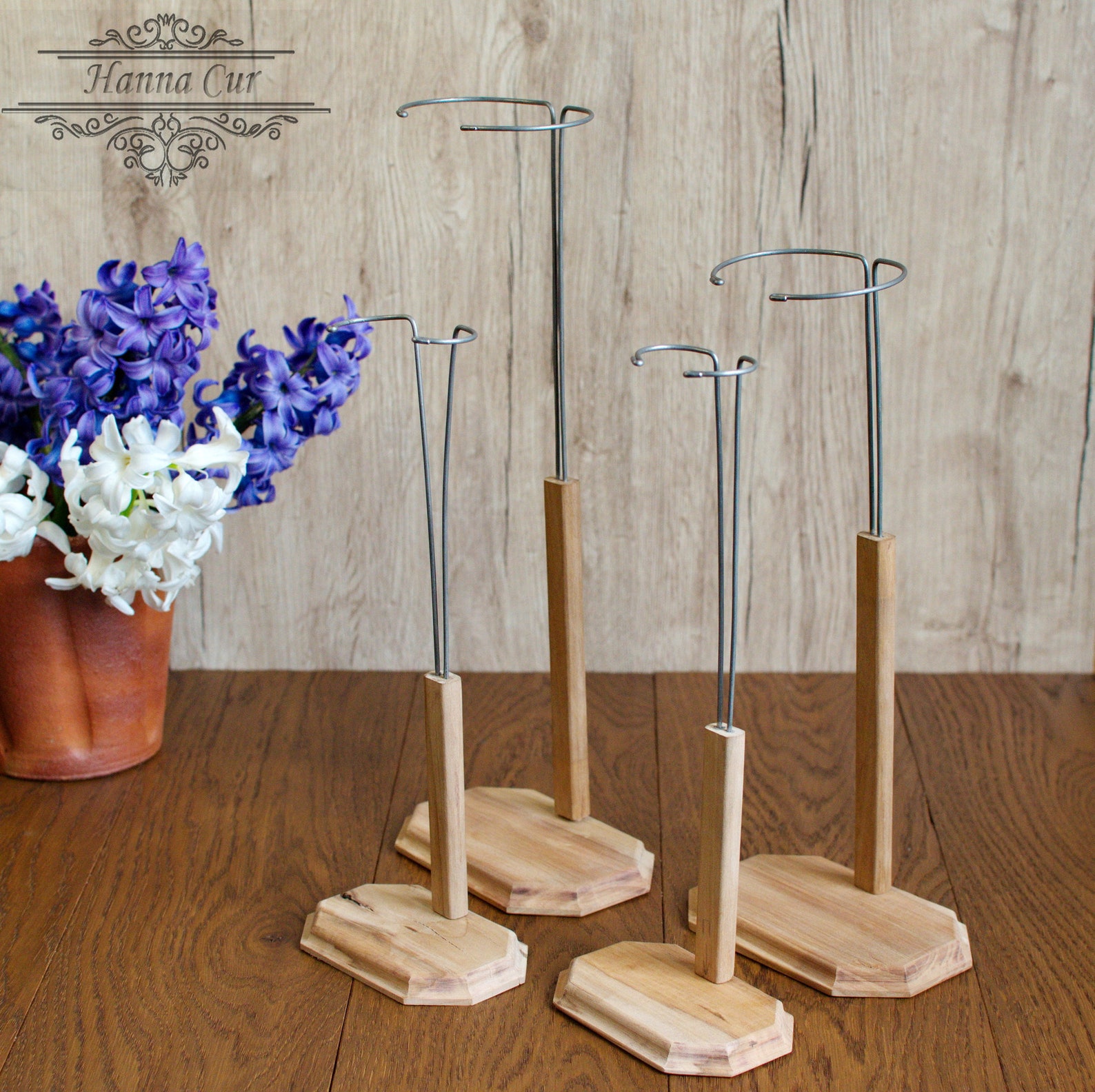 Large Wooden Doll Stands/Display Stands made of precious wood | Etsy