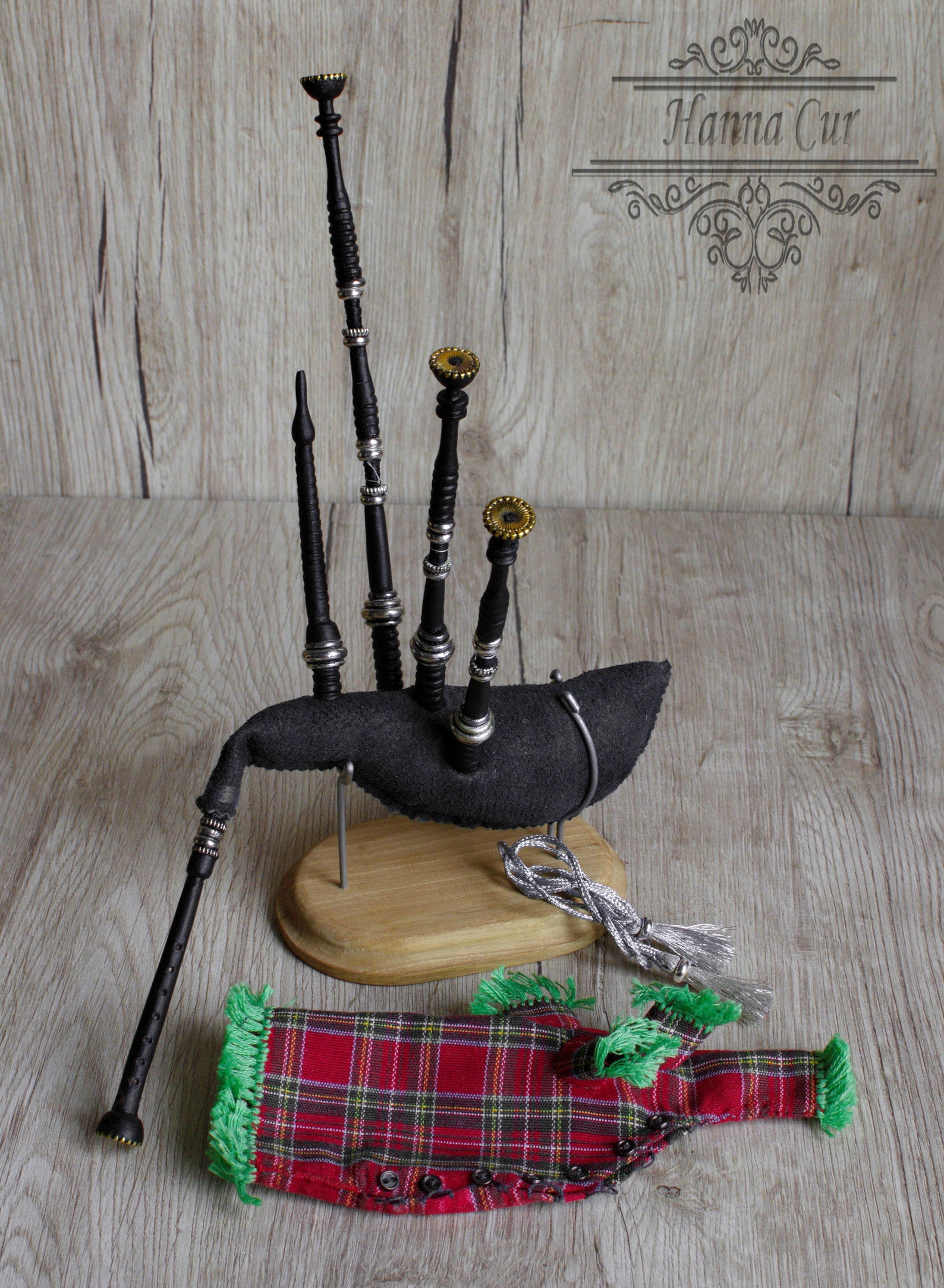 Miniature Scottish Bagpipe Model/Artist Toy Bagpipe/OOAK Etsy