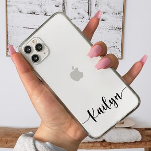 Clear iPhone Case Name | For Apple iPhone 14, iPhone 14 Pro Max, iPhone 13, iPhone 12, iPhone 11, iPhone SE, iPhone Xr, iPhone Xs and more
