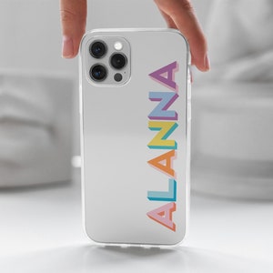 Personalized Phone Case Name Cover for iPhone 14 13 12 11 Pro Max Case Clear iPhone XS Max Case iPhone XR Max Apple Case iPhone 7 8 Plus