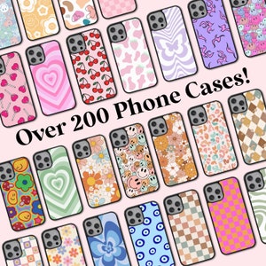 iPhone Cases Aesthetic 200 Patterns Trendy Stars That Girl Butterflies Coconut Girl Floral Flames Y2K Indie Vibes vsco Boho Teen Girl Gift