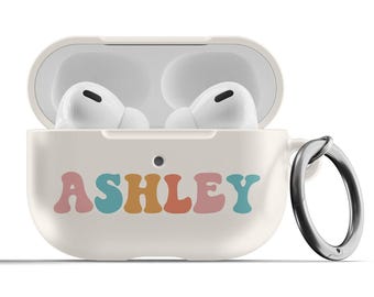 Airpod Pro Case Name, Personalized Airpod Case, Retro Font