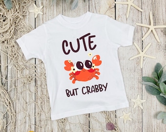 Cute but Crabby Beach Shirt for Kids | Beach Design Digital Download