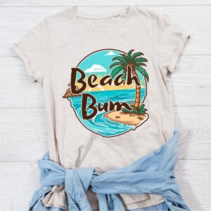 Beach Bum Digital Download, Shirt Design, Summer Digital Download Tropical Digital Shirt Design - Instant Download for Summer #Beach #Summer