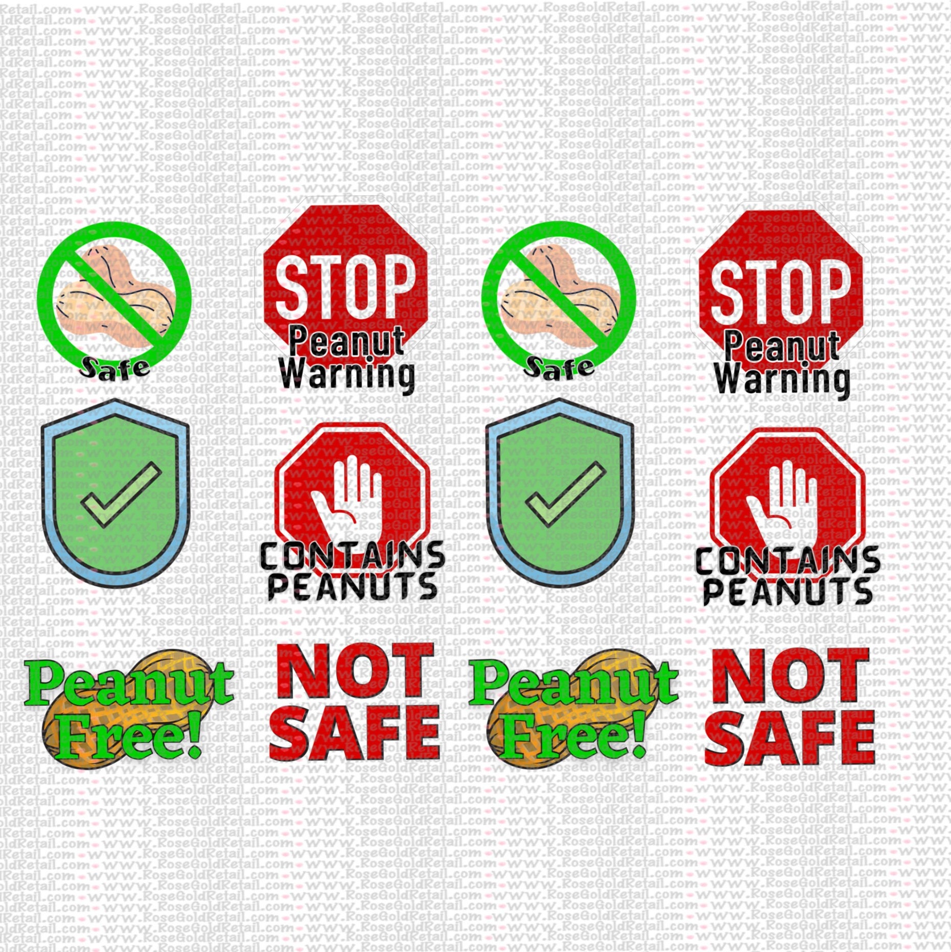 Peanut Allergy Food Labels Food Labels for School Daycare Etsy Canada