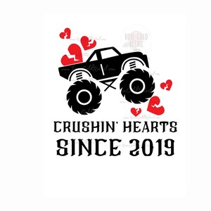 Diseño personalizado, diseño de camisa del año de nacimiento del corazón aplastado, diseño imprimible para niños, regalo personalizado del año de nacimiento