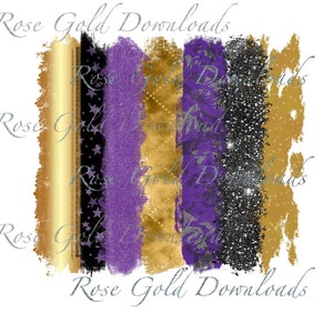 Gold, Black, & Purple Brush Stroke Background PNG File Transparent Background