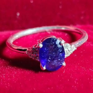 Natürliche Blauer Saphir Ring Verlobung 925 Sterling Silber Ring Statement Einfache Ringe für Frauen