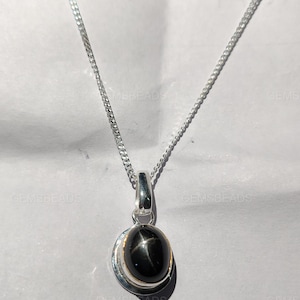 black star sapphire necklaces gemstone jewelry solid 925 sterling silver women gifts