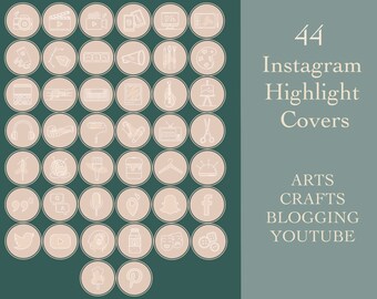 Arts & Crafts Instagram Story Highlight Icons | Highlight Covers In Transparent Backgrounds | Creative Instagram Highlight Covers