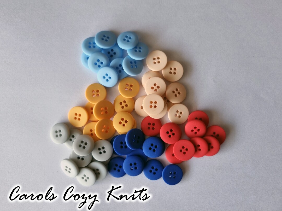 10x 18mm Buttons With Matte Finish, Various Colours Available - Etsy UK