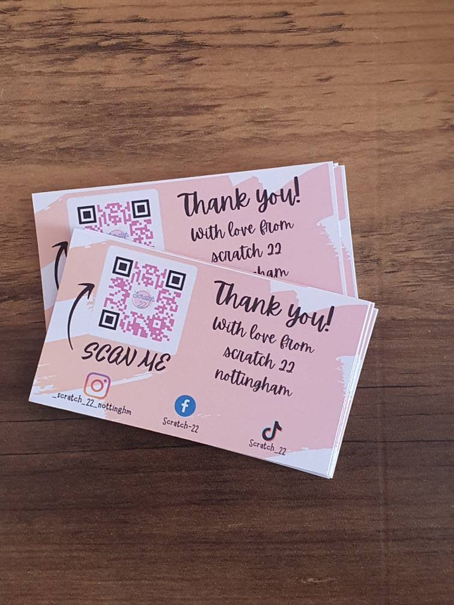 QR Code thank you cards thank you for your order Business Etsy