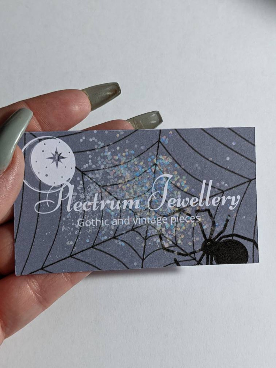 Gothic business cards Glittery business cards glitter Etsy