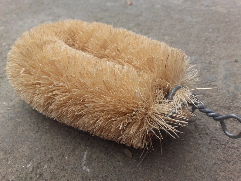 Coconut Fiber Brush/natural Coconut Coir Fiber Handmade Etsy