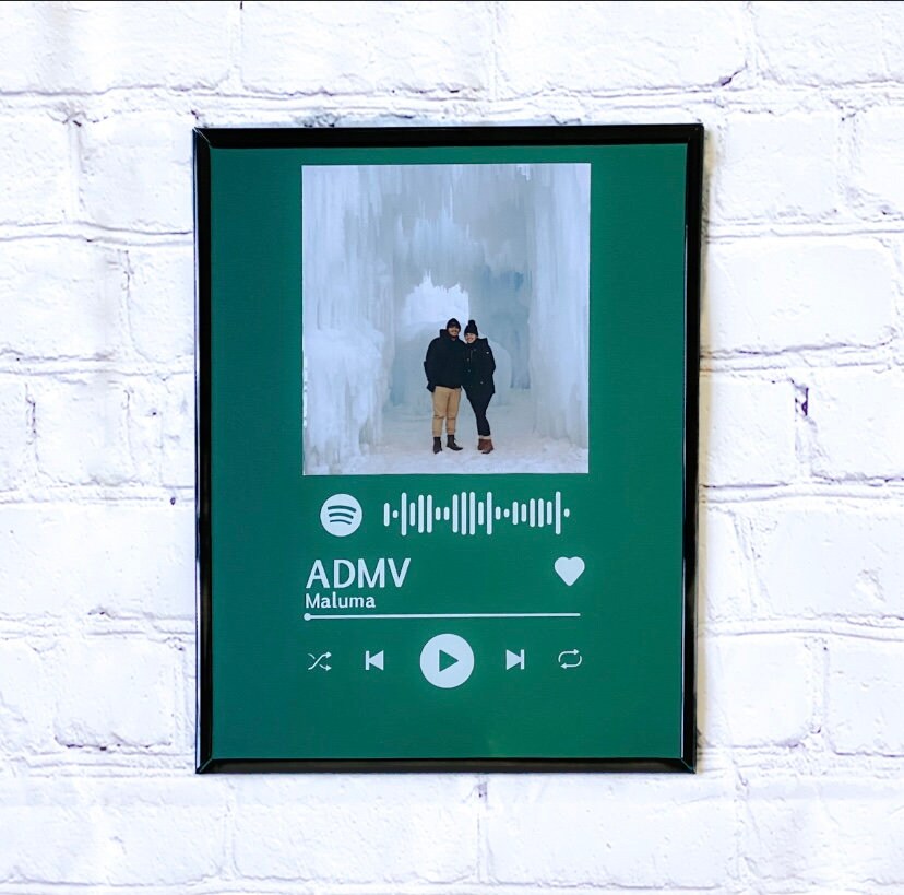 Spotify Frame Spotify Frame Picture Spotify Frame Gifts Etsy