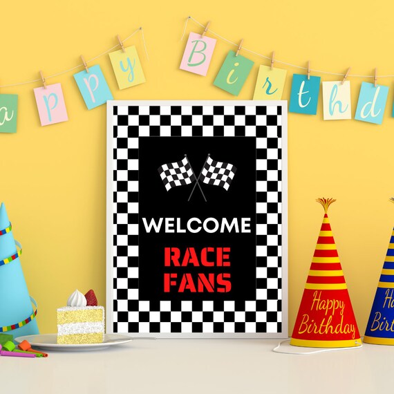 Race Car Themed Party Racing Themed Birthday Digital Party Etsy