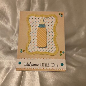 Willkommen Little One - leere Baby Ankündigung Karten