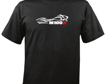 M109R SILHOUETTE BLACK T-SHIRT, S-3X, boulevard suzuki motorcycle boss