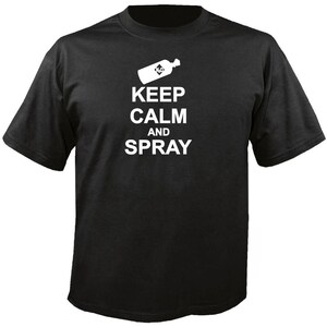 Håll lugnet och spraya svart t-shirt - lustgas, LSX, JDM