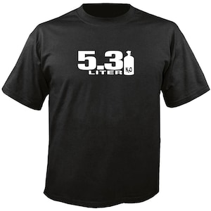Nitrous 5,3-liters svart t-shirt: LSX-motor, GM-nummer