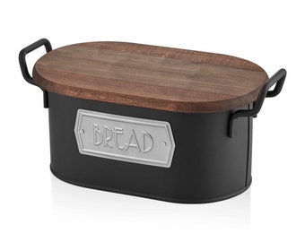 The Mia Matte Black Bread Bin