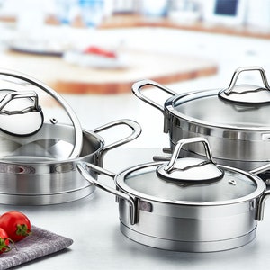 AMC classic 7 pc stainless steel cooking set