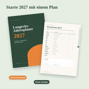 Planificador anual de longevidad 2027 (digital): Registro de hábitos para parejas y amigos, 12 hábitos saludables, planificador semanal, PDF para GoodNotes imagen 5
