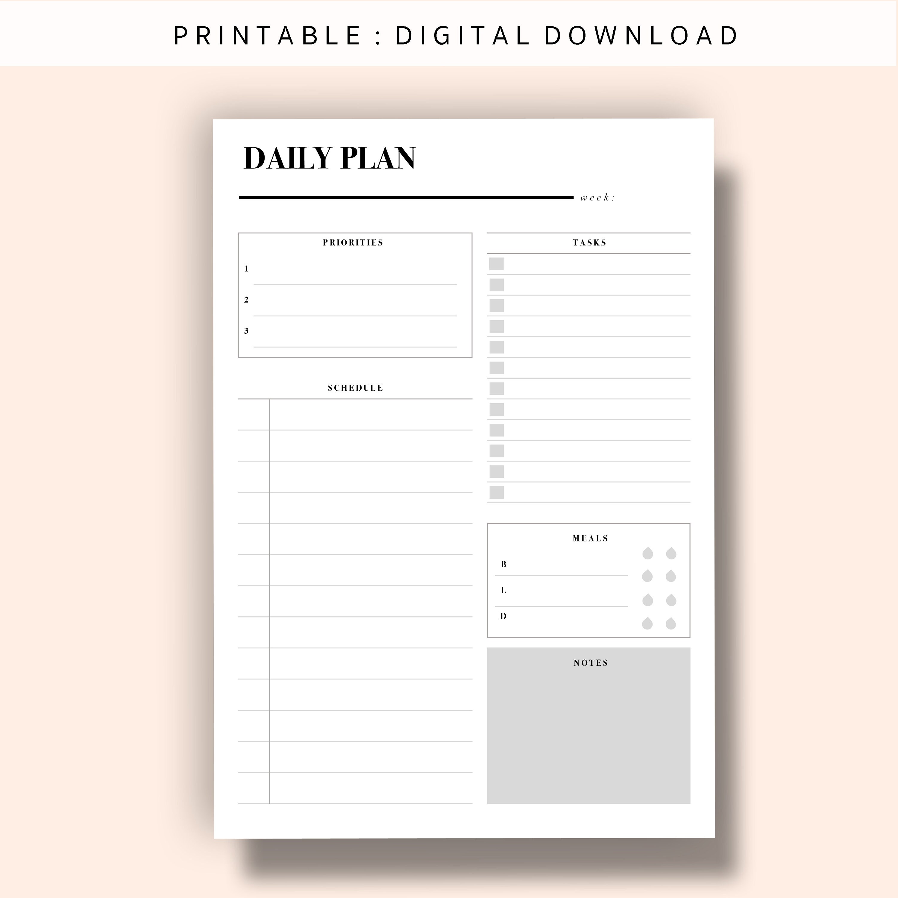 Printable Planner Bundle // Daily Weekly Monthly // Digital | Etsy
