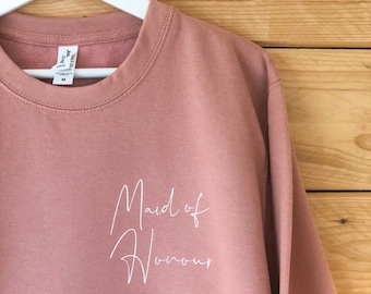 Maid of Honour Sweatshirt Jumper | Bridal Shower Gift | Sweatshirt Jumper | Sweatshirt Jumper UK | Wedding Gift | Wedding