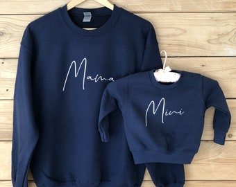 Mama and Mini Sweatshirt | Mama Sweatshirt Jumper | Matching Set | Personalised Sweatshirt Jumper