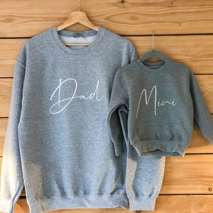 Dad and Mini Sweatshirt | Dad Sweatshirt Jumper | Matching Set | Personalised Sweatshirt Jumper | Daddy Sweatshirt | Daddy Matching Jumper