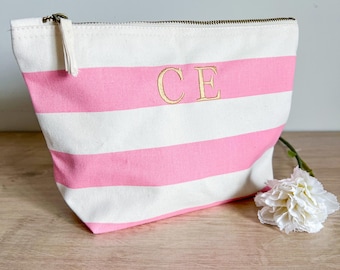 Personalised Makeup Bag | Cosmetic Bag | Personalised Gift | Engagement Gift | Embroidered Bag | Initials Bag | Monogram Makeup Bag |