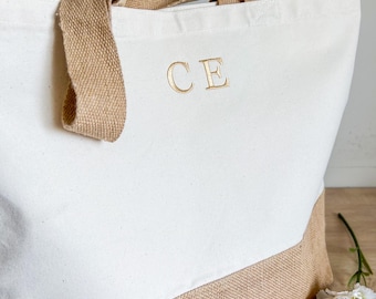 Personalised Bag | Monogram Bag | Embroidered Bag | Initial Beach Bag | Personalised Tote Bag | Beach Bag | Canvas Tote Bag | Embroidery