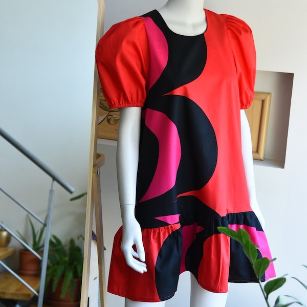 Dress of recycled Marimekko fabric