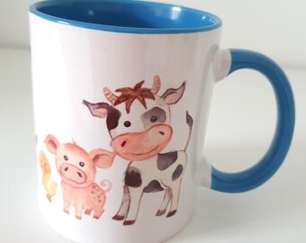 Tasse Kinder Bauernhoftiere