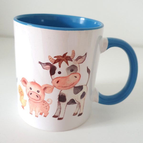 Tasse Kinder Bauernhoftiere