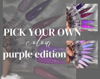 Custom Purple Gel Nails, Custom Press on Nails, Reusable Nails, Stick on Nails, False Nails, Purple Press on Nails, Fake Nails