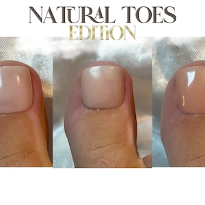Natural Gel Big Toe Press On Nails: Reusable False Toenails