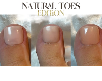 Big Toe Natural Collection, False Gel Nails,Custom Press on Nails, Reusable Nails,Stick on Nails, False Toe Nails,False Nails, Big Toenails