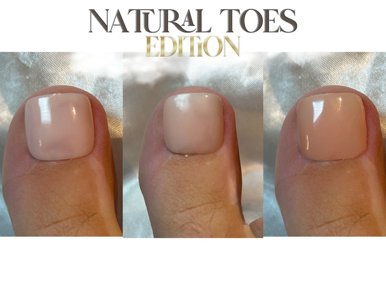 Big Toe Natural Collection, False Gel Nails,Custom Press on Nails, Reusable Nails,Stick on Nails, False Toe Nails,False Nails, Big Toenails image 1