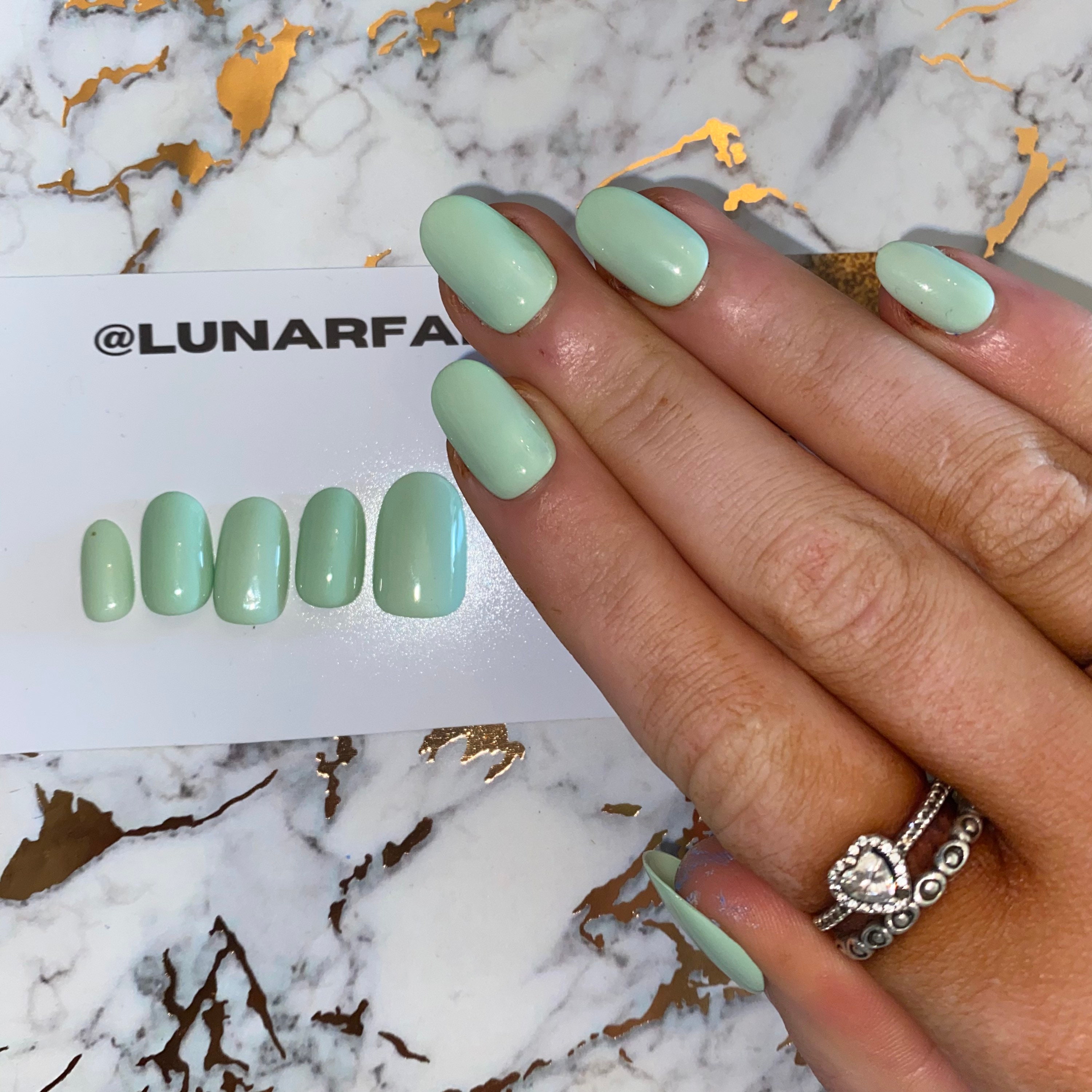 Luxe Mint Green Gel Nails Custom Press On Nails Reusable Etsy UK