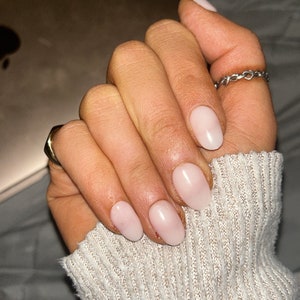 Luxe Bubblegum Pink Gel Nails, Custom Press on Nails, Reusable Nails, Stick on Nails, Pink Netural Press on Nails, Long Square, Fake Nails