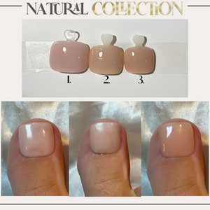 Big Toe Natural Collection, False Gel Nails,Custom Press on Nails, Reusable Nails,Stick on Nails, False Toe Nails,False Nails, Big Toenails image 2