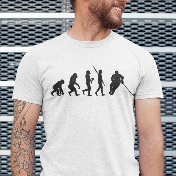 Ice hockey evolution t-shirt - ice hockey gift - hockey player shirt gift - hockey birthday gift - ice hockey lover - gift for dad son him