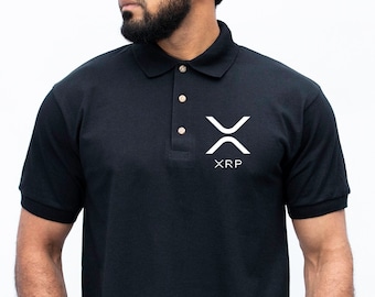 XRP Ripple Logo Poloshirt Geschenk für Händler - Investor | Mondbullenmarkt | Trading XRP Army Holder | Hodl-Shirt für Investoren - Daytrader