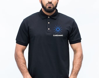 Cardano Ada Logo Polo Shirt Cryptocurrency Pocket Icon Logo Crypto Currency Coin Defi Technology Coders/Miners Traders/Investors Gift Tops
