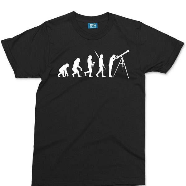 T-shirt Astronomy Evolution - T-shirt Espace - T-shirt Science - Cadeau astronomie - T-shirt astronome - Cadeau pour amateur d'astronomie - T-shirt drôle